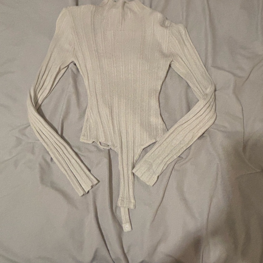 Windsor Cream Ribbed Bodysuit